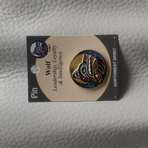'Wolf Strength' Pin Indigenous Design by Douglas LaFortune, Coast Salish